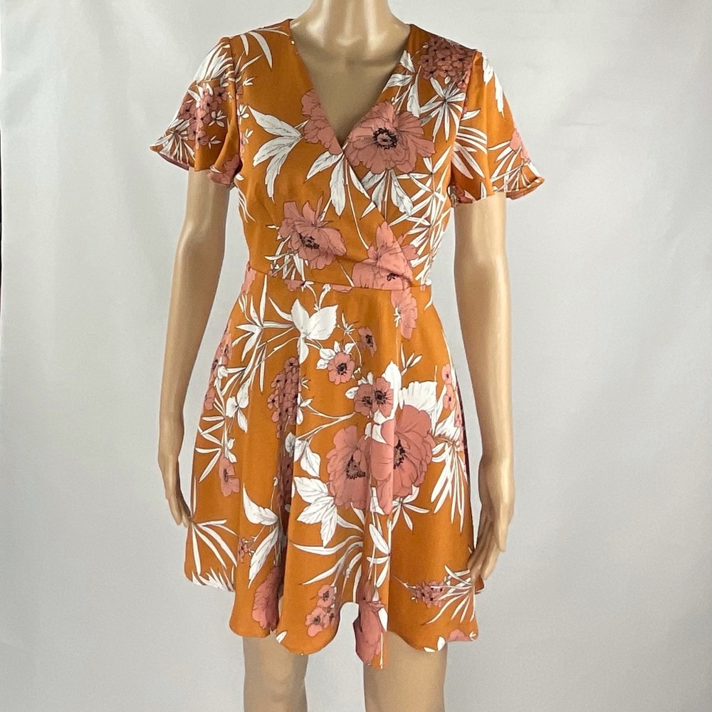 Express Floral Print Mini Dress